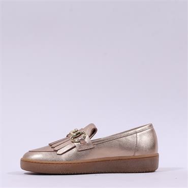 Marco Moreo Berlino Gumsole Link Slip On - Gold Leather